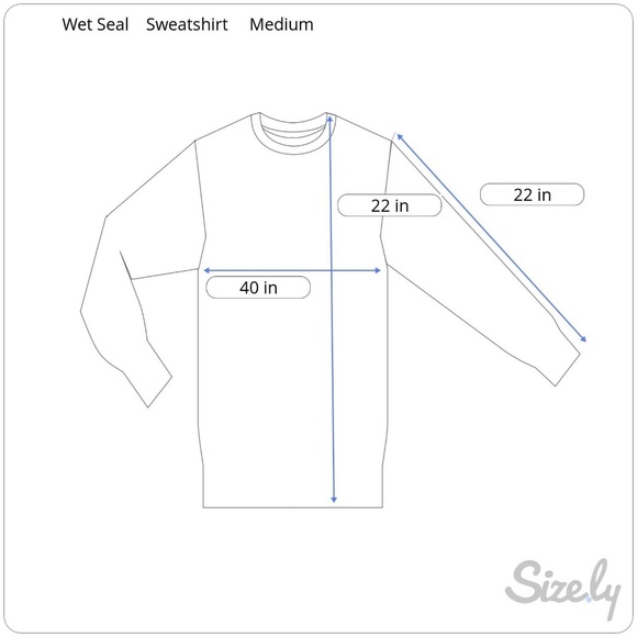 wet seal sweatshirt medium grey fox - Picture 2 of 5